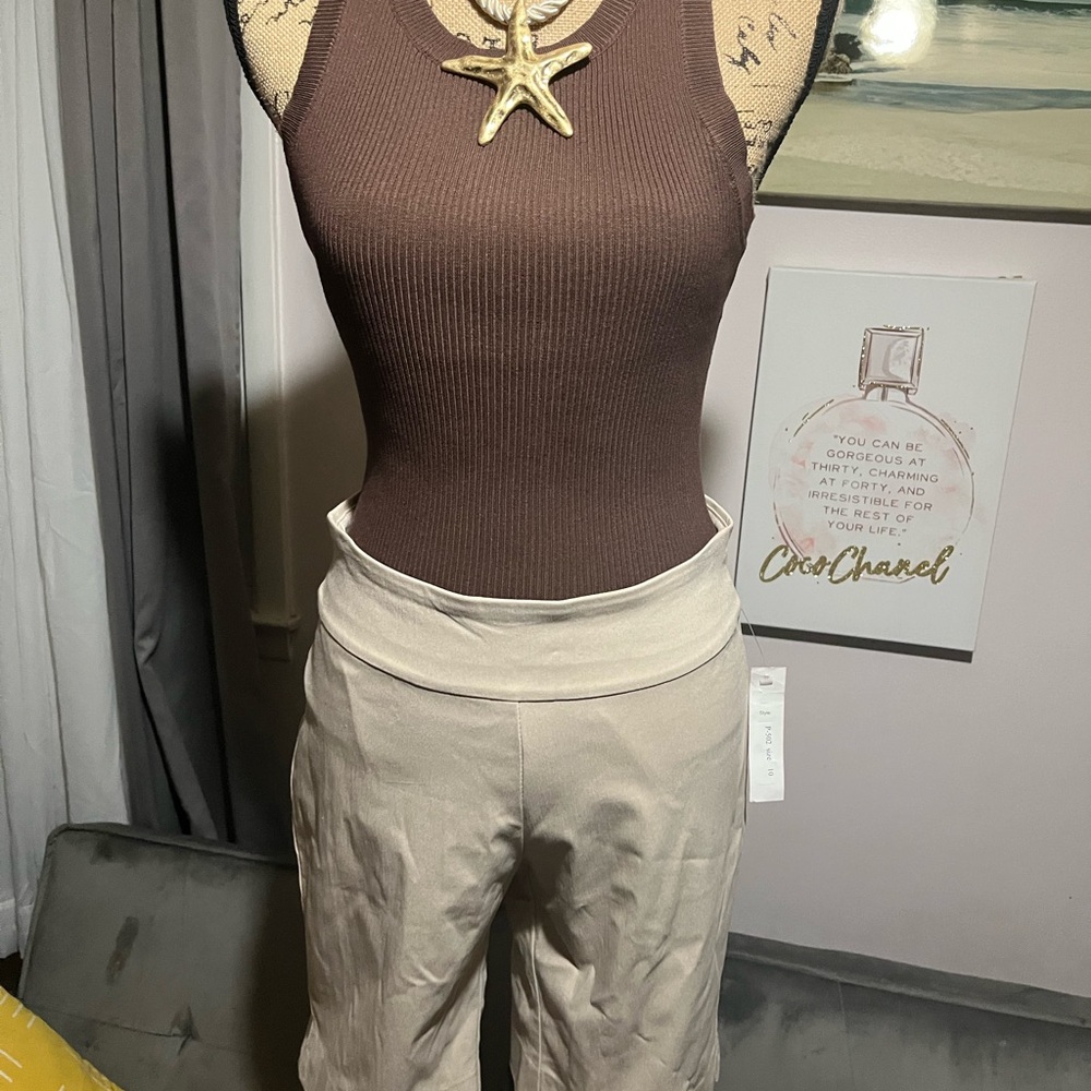 Brown Ribbed Tank Top - Picture 7 of 14